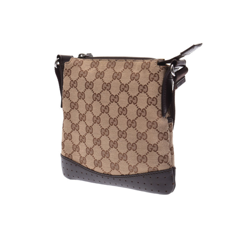 Gucci beige Messenger Bag brown Canvas GG Perforated